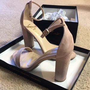 Mauve suede sandals 4”